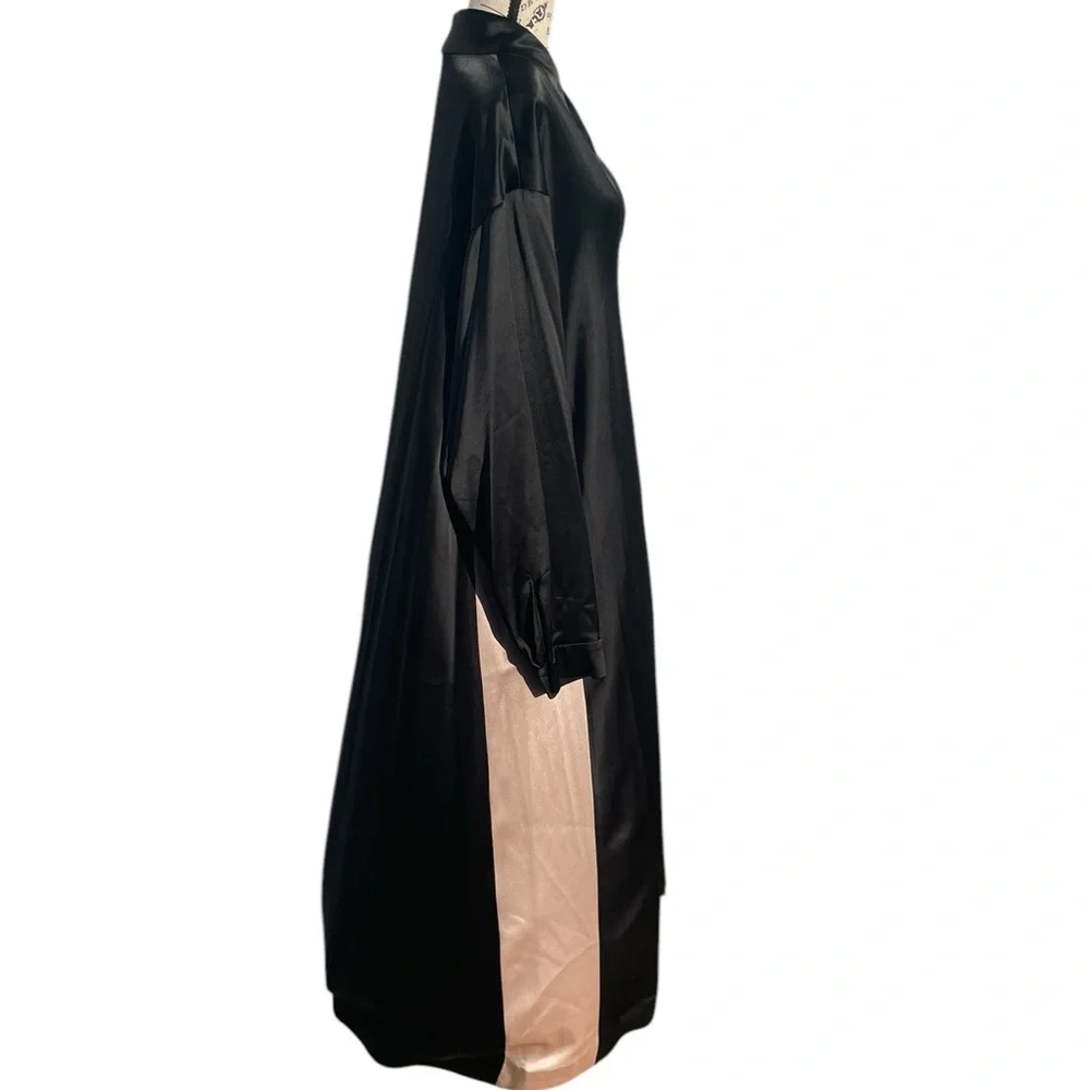 Natasha Zinko London, Double‎ Breasted Black Long Jacket Dress, Size 12 US, EUC